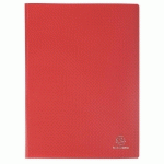 PROTÈGE-DOCUMENTS EN POLYPROPYLÈNE 5/10E OPAK POCHETTES CRISTAL 100 VUES - A4 - ROUGE - LOT DE 10