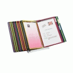 PROTÈGE-DOCUMENTS PIVOTANT PUPITRE DJOIS BY TARIFOLD PVC A4 40 POCHETTES - 80 VUES COULEURS ASSORTIES