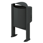 ROSSIGNOL CORBEILLE SUR PIED ARKEA CANIN AVEC DISTRIBUTEUR DE 200 SACS - 40 L - ANTHRACITE