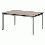 TABLE MALIBU 120X80 T2 4P STRA ACACIA/NOIR GRIS 9006