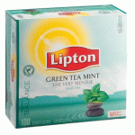THÉ VERT MENTHE LIPTON - BOÎTE DE 100 SACHETS FRAÎCHEUR
