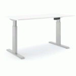 BUREAU RÉGLABLE ALUFORCE PRO 140 M - 200X80CM - ARGENT BLANC - ACTIFORCE