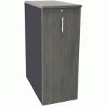 CAISSON TOWER H114 3 TAB. 1DS ANTHRACITE/CHÊNE GRIS