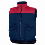 GILETS MULTIPOCHES MARINE ET ROUGE. DELTA PLUS, TAILLE XXXL.