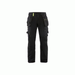 PANTALON DE TRAVAIL ARTISAN STRETCH 4D NOIR/JAUNE FLUO D116 - BLAKLADER
