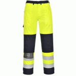 PORTWEST FR62 PANTALON HAUTE-VISIBILITÉ MULTIRISQUES JAUNE/MARINE - TAILLE M - STANDARD