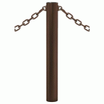 POTELET PROVINCE Ø114 MM CHAINES 2 ANNEAUX INOX MARRON 8017 - PROCITY