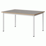 TABLE MALIBU 120X80 T4 4P STRA ALAISÉ BÉTON F186/BLC 9016