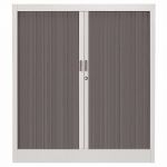 ARMOIRE MÉTAL CLASSTOUT COLOR - A RIDEAUX - L. 120 X H. 100 CM - CORPS ALUMINIUM  - RIDEAUX ANTHRACITE