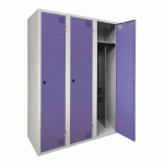 ARMOIRE SÉCHANTE IS 3 COLONNES À MORAILLON VIOLET - MANUTAN COLLECTIVITÉS