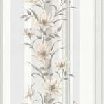 BRICOFLOR PAPIER PEINT FLEURI GRIS ET BLANC TAPISSERIE FLORALE POUR CUISINE, SALON & PLUS PAPIER PEINT INTISSÉ FLEURI POUR CHAMBRE