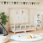 CADRE DE LIT POUR ENFANT 70X140 CM BOIS DE PIN MASSIF