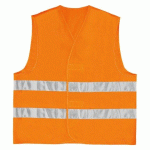 DELTAPLUS GILET DE SÉCURITÉ HAUTE VISIBILITÉ GILP2 - MIXTE - À SCRATCH - ORANGE