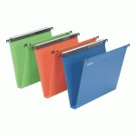 LOT DE 10 - DOSSIER SUSPENDU POUR TIROIRS POLYPROPYLÈNE OPAQUE VMG ESSELTE FOND 30 MM COULEURS ASSORTIES