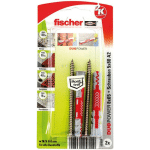 FISCHER - DUOPOWER 8X65 S A2 K 2 537628 - HELLGRAU/ROT - 2 STÜCK (537628)