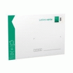 ENVELOPPES LETTRES VERTES PRÊTES-À-POSTER 162 X 229 MM  LOT DE 100