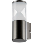 LED PAROI EXTÉRIEURE EN ACIER INOXYDABLE LUMIÈRE HELVELLA CLAIR, SATIN L: 7,5 CM H: 21CM D: 10.5CM IP44