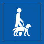 LOT DE 2 - PICTOGRAMME PI PF 046 - ACCESSIBILITÉ, CHIEN GUIDE OU D