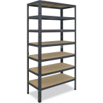 SHELFPLAZA - HOME 200X80X50CM ÉTAGÈRE CHARGE LOURDE ANTHRACITE / ETAGERE METALLIQUE 7 NIVEAUX / 125KG CAPACITÉ CHARGE / ETAGERE EN METAL, ÉTAGÈRES DE