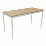 TABLE DE RÉUNION TREFF 140 X 60 CHÊNE VIEILLI/ BLANC