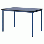 TABLE MALIBU 120X80 T6 4P STR ANTIB BLEU U525/NOIR BLEU 5005 - MANUTAN EXPERT