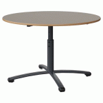 TABLE MALIBU Ø 120 T3/T6 PC ST ALAISÉ GRIS U727/GRIS 7016
