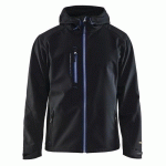 VESTE SOFTSHELL À CAPUCHE NOIR/BLEU ROI TAILLE XS - BLAKLADER