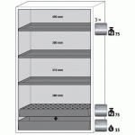 ARMOIRE SÉCURITÉ S-PHOENIX-90 S90.196.120.FDAS GRIS CLAIR - ASECOS