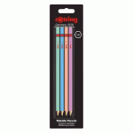 CRAYONS À PAPIER MÉTALLISÉS ROTRING HB - SET DE 4