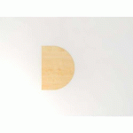 EXTENSION DE TABLE DEMI-CERCLE SÉRIE J-60X80CM-BLANC-ARGENT - HAMMERBACHER