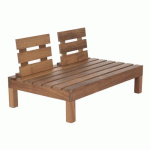 FAUTEUIL LOUNGE ARIS 2 PLACES EN IROKO