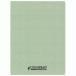 LOT DE 8 - CAHIER CONQUERANT POPLYPROPYLENE INDECHIRABLE ET LAVABLE PAPIER VELIN EXTRA 24X32 CM 96 PAGES SEYES