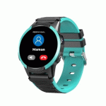 MONTRE CONNECTÉE SAVEFAMILY SLIM 32 MM VERT AVEC BRACELET NOIR ET VERT