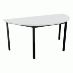 TABLE DE RÉUNION DEMI-LUNE TREFF 160 X 80 BLANC/ NOIR