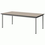 TABLE MALIBU 160X80 T3 4P STRA ACACIA/NOIR GRIS 9006