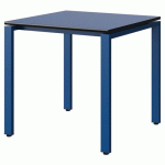 TABLE MALIBU 80X80 T6 SOUDÉ STR BLEU U525/NOIR BLEU 5005 - MANUTAN EXPERT