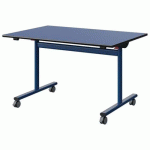 TABLE MALIBU RAB. 120X80 T5 DL ST BLEU U525/NOIR BLEU 5005