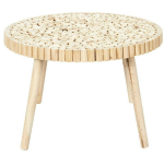 THE HOME DECO FACTORY - TABLE BASSE RONDIN - BEIGE