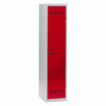VESTIAIRE 1 COLONNE COLOR MONOBLOC INDUSTRIE SALISSANTE - A CODE - ROUGE