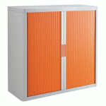 ARMOIRE EASY OFFICE HAUTEUR 104 CM CORPS BLANC RIDEAUX COLORIS ORANGE - MANUTAN COLLECTIVITÉS