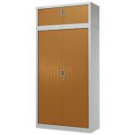 ARMOIRE MÉTAL CONFORT - A RIDEAUX - H. 240 X L. 120  CM - CORPS ALUMINIUM - RIDEAUX POIRIER