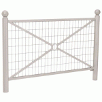 BARRIÈRE PROVINCE GRILLAGÉE 1.57 M BOULE - ZINC GRIS 7044 - PROCITY