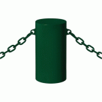 BORNE BARCELONE Ø 27 CM 2 ANNEAUX - ZINC VERT 6005 - PROCITY