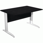 BUREAU DROIT PIEDS L EN MÉTAL FAST - 120 CM - NOIR - BLANC