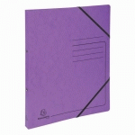 CLASSEUR 2 ANNEAUX 15MM CARTE LUSTRÉE IMPRIMÉE - A4-VIOLET - EXACOMPTA
