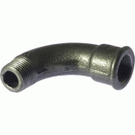 COURBE FONTE 90° GRAND RAYON MÂLE / FEMELLE - FILETAGE 33/42 NOIR CODITAL