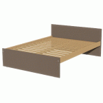 LIT IDENTITÉ SOMMIER LATTES 140X190 FORME DROITE ARGENT/BRUN - MANUTAN COLLECTIVITÉS