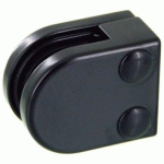 PINCE À VERRE 8 MM POUR GARDE CORPS – SUPPORT PLAT - ZAMAK NOIR DESIGN PRODUCTION