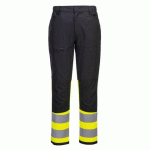 PORTWEST CD888 PANTALON DE TRAVAIL STRETCH HV CLASSE 1 ECO WX2 JAUNE/NOIR - TAILLE 40 - STANDARD