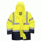 PORTWEST S766 PARKA 5 EN 1 ESSENTIEL BICOLORE JAUNE/MARINE - TAILLE M